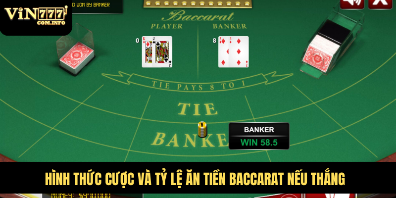 Hướng Dẫn Chơi Baccarat Từ A Đến Z Trong 1 Phút Cho Newbie 6 Hình thức cược và tỷ lệ ăn tiền baccarat nếu thắng