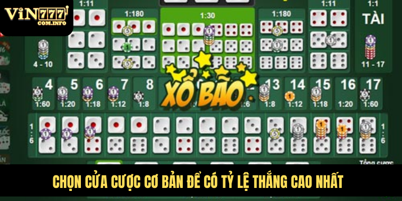 Hướng Dẫn Chơi Tài Xỉu Online VIN777 Và Chiến Lược Thắng 7 Chọn cửa cược cơ bản để có tỷ lệ thắng cao nhất